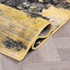 World Rug Gallery Distressed Abstract Non Shedding Soft Area Rug 2' x 7' Yellow 390YELLOW2x7